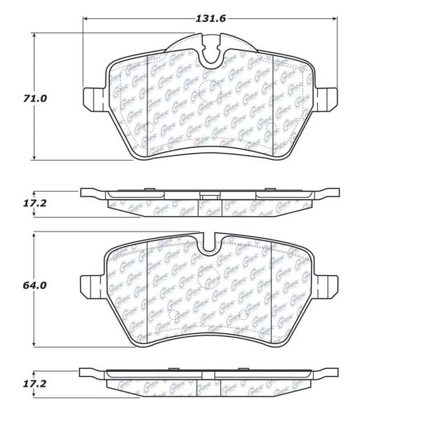 Centric Parts 300 Series Pad, 300.12040 300.12040 - main
